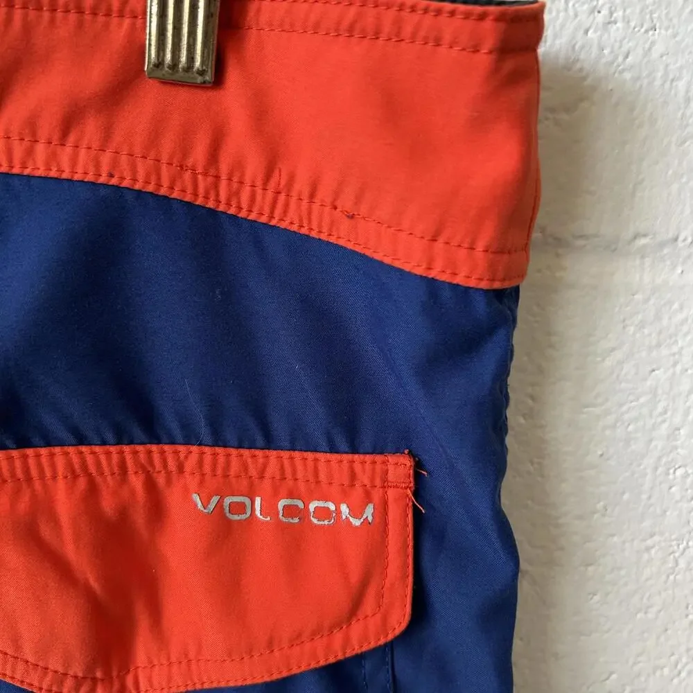 Volcom Blue Orange Colorblock Boardshorts Swimsuit Men’s 38 Waist